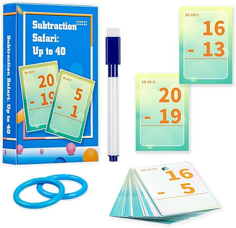 Subtraction Flash Cards, Math Facts Flashcards 1-20, Math Manipulatives ...